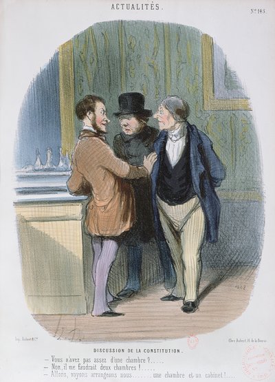 Discussion About the Constitution, 1848 by Honoré Daumier